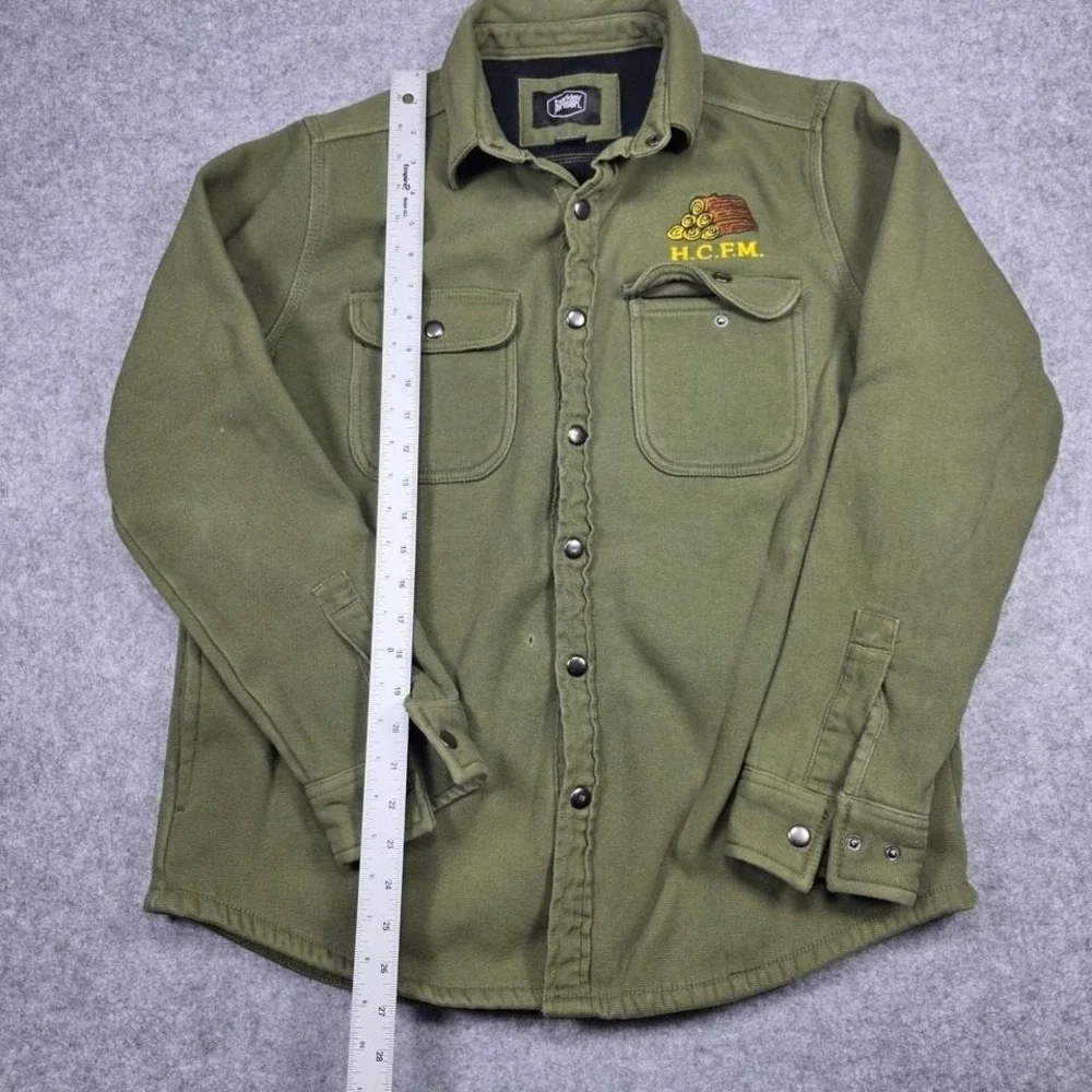 Berkley Jensen Shirt Jacket Men L Green Medium Wash